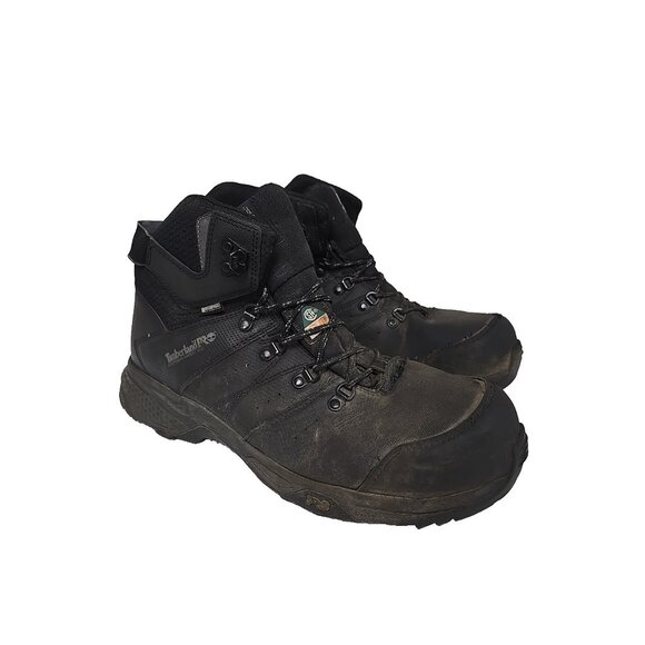 Timberland PRO Men\'s Mid-Cut Switchback WP Comp Toe Work Boots Black Size 11W main image 10